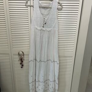Billabong White Boho Maxi Dress